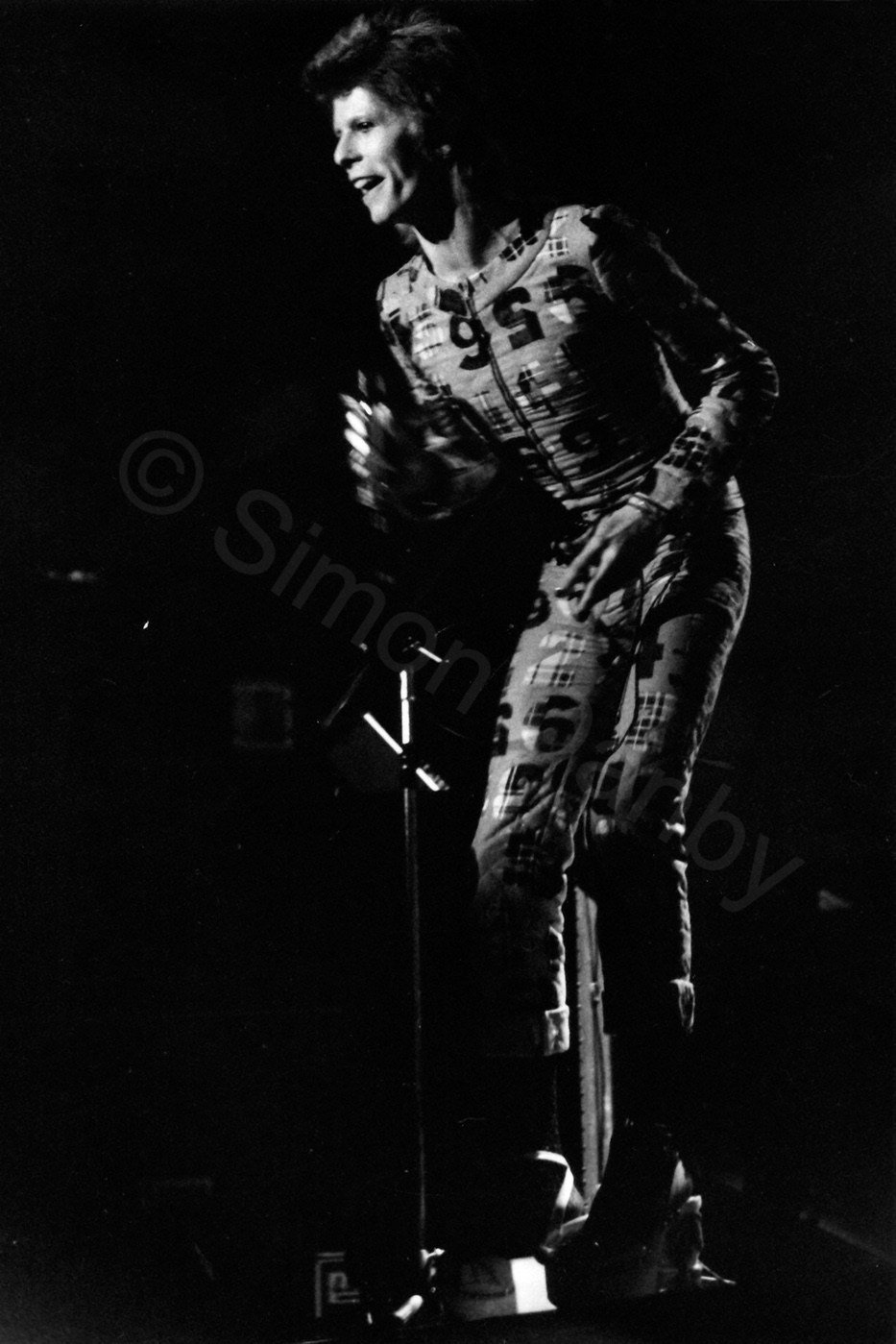 Newcastle City Hall ca1970. This is the only shot I got- hugely unpleasant Bowie-keepers threatened to rip the camera out of my hands if I didn't put it away. Luckier folk had paid for central seats off the front row- and blazed away merrily. Simon Danby 1970