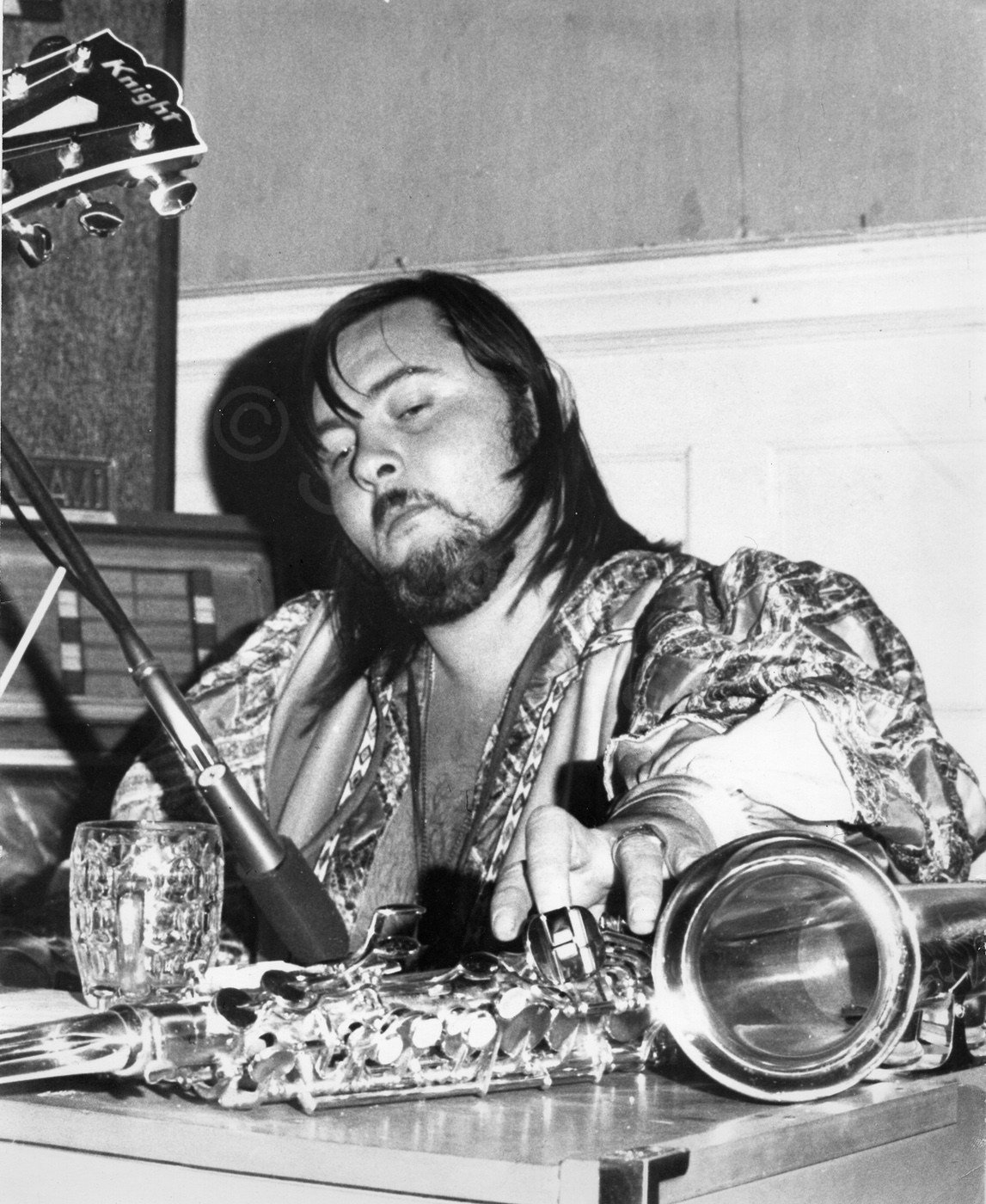 The highly thought-of Graham Bond c1969 in a small club in Cambridge. He died a tragic death. Simon Danby 1969